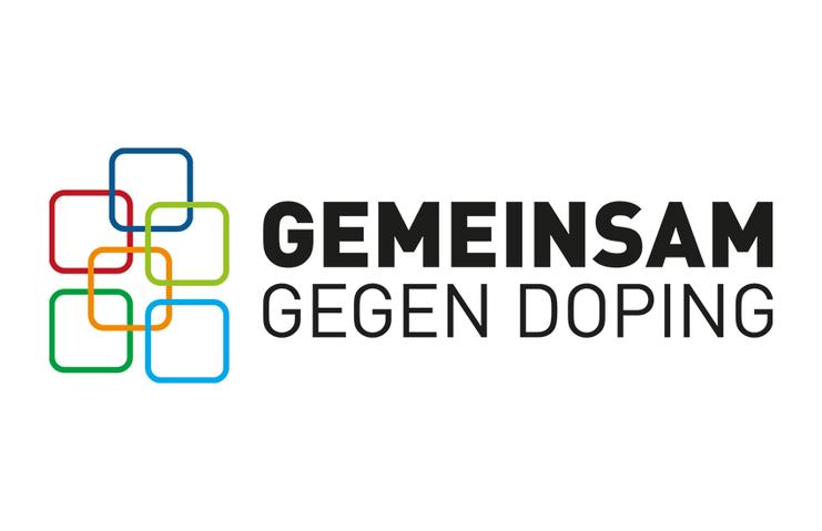Gemeinsam gegen Doping Logo auf weißem Hintergrund
